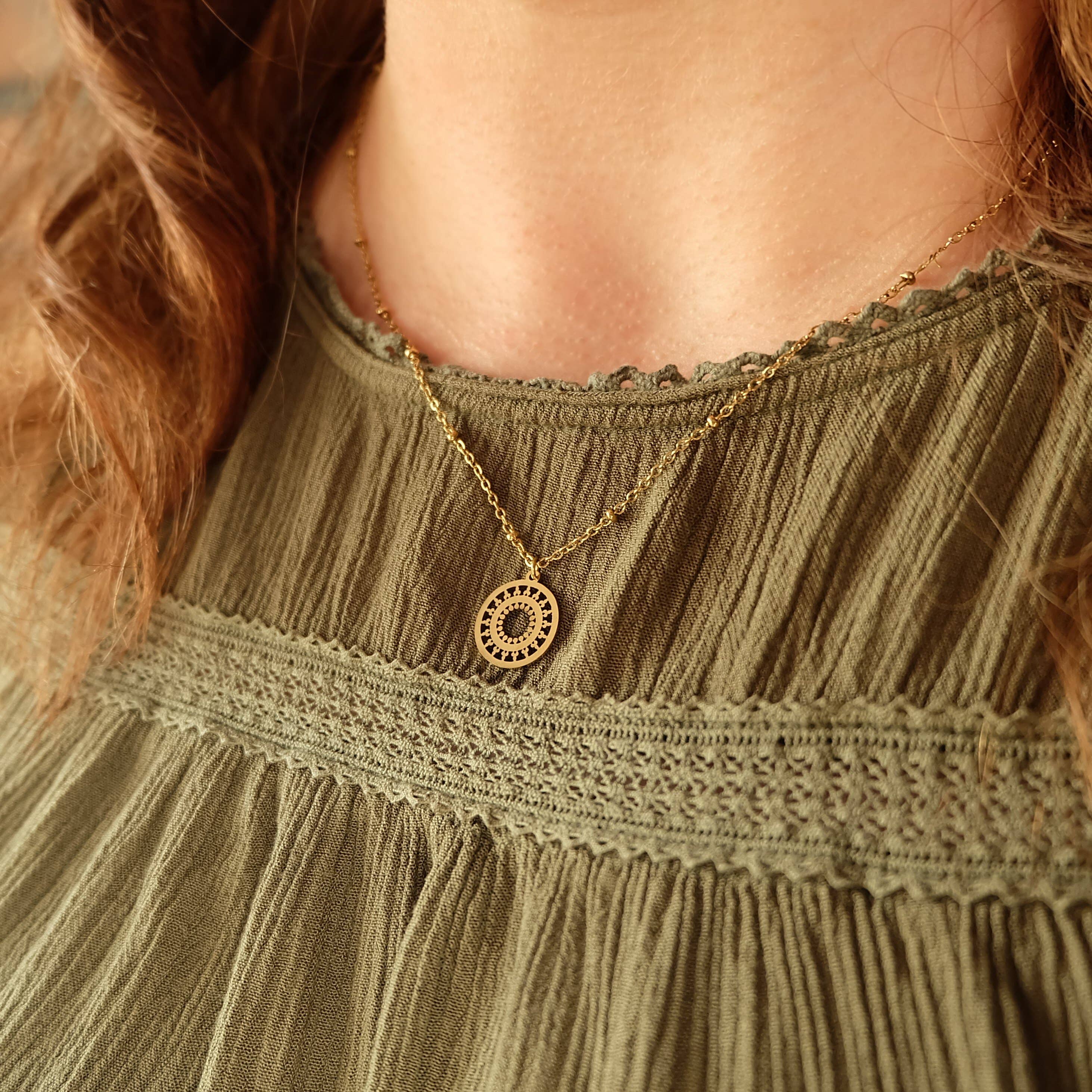 Gold Mandala Necklace
