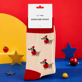 Festive Dachshund Socks