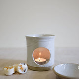 Handmade Wax Melt Burners: Speckled White