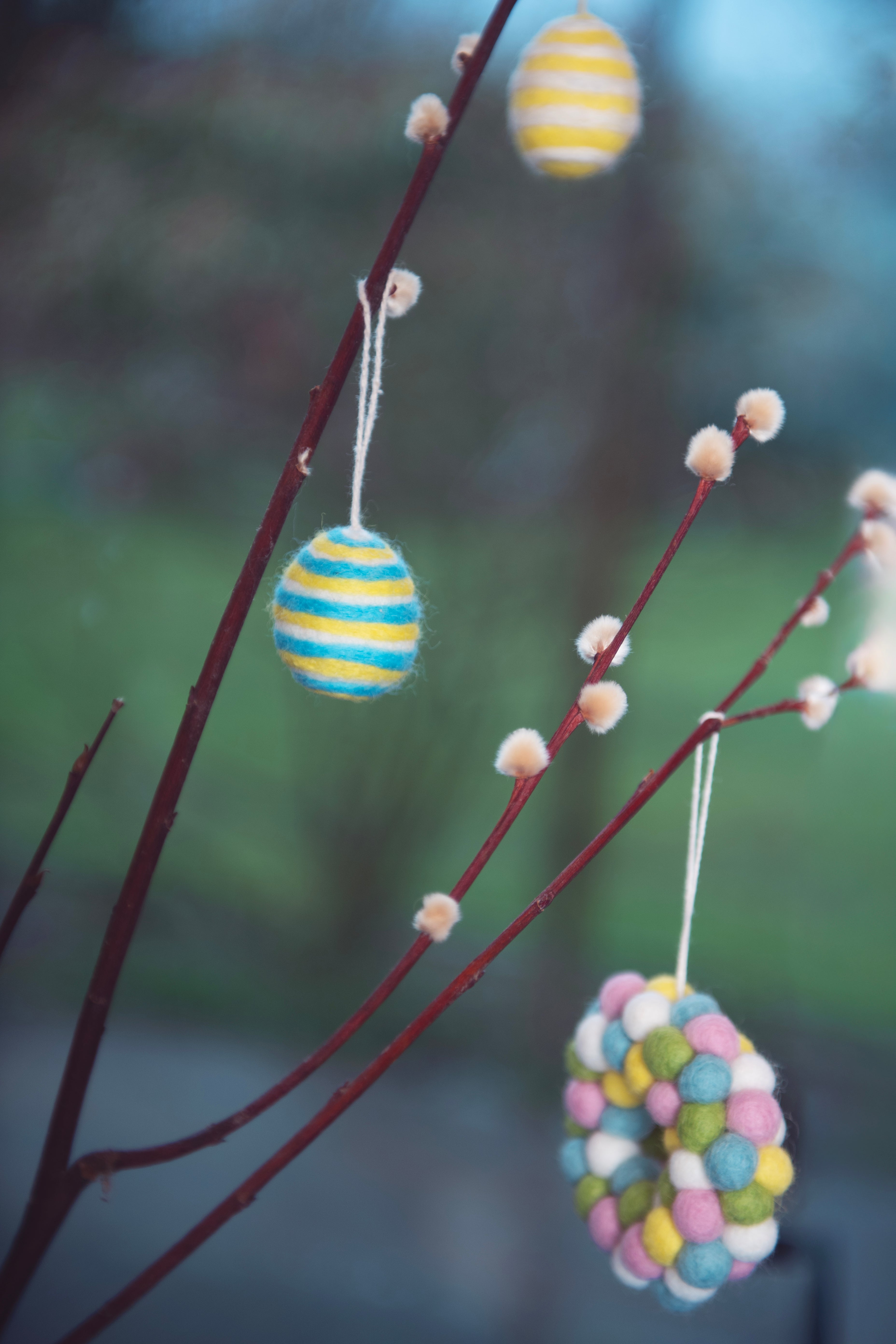 Handmade Felt Small Easter Eggs (Set of 5)