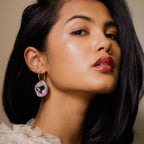 Puddle Hoop Earrings : Teal