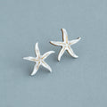 Starfish Pearly White Stud Earrings
