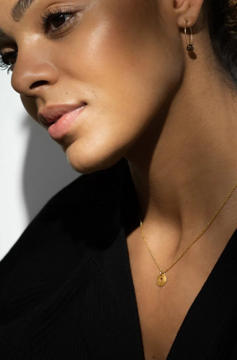 Gold Satin Tolvan Necklace