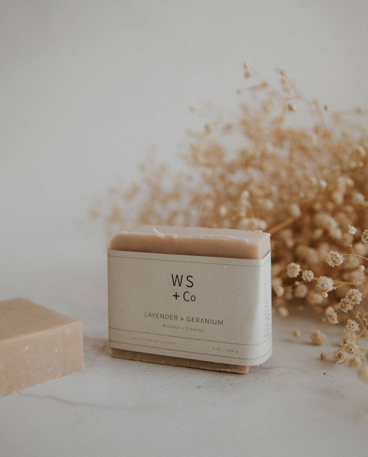 Lavender + Geranium Soap -Vegan, Cruelty Free + Plastic Free: With Packaging £6.00