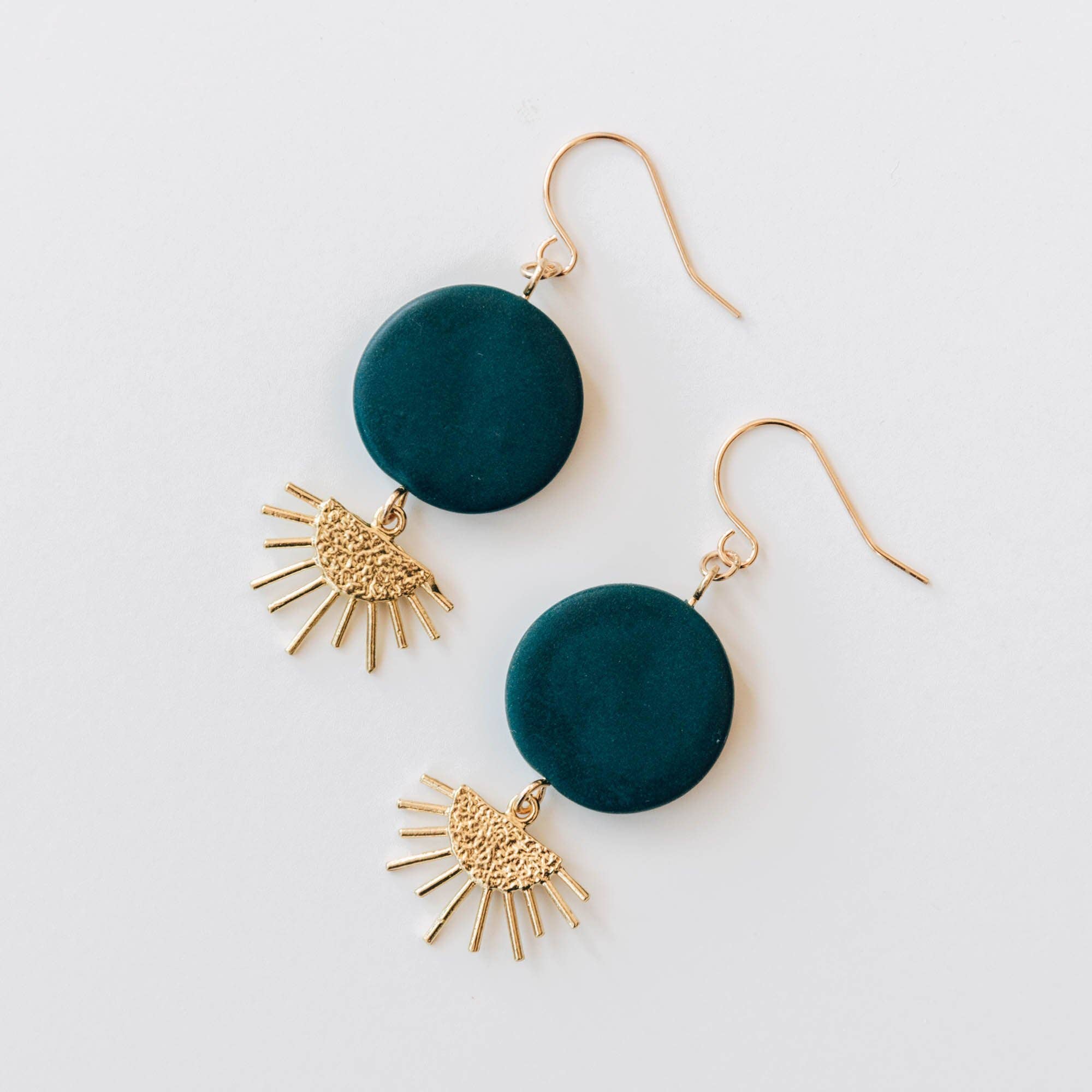 Sunset Earrings : Teal