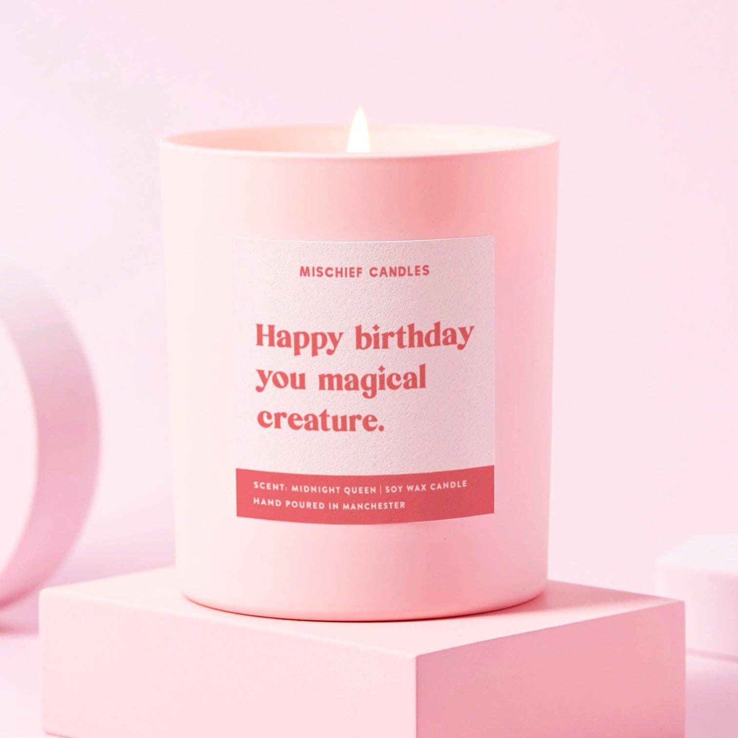 Funny Birthday Gift For Her Magical Creature Candle: Pink / Chilled Vibes / 30cl