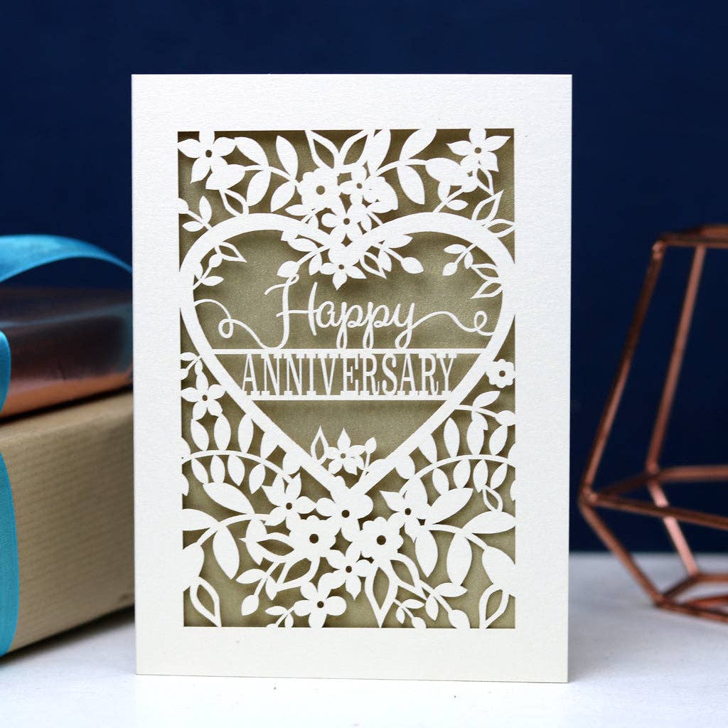 Happy Anniversary Laser Cut Card