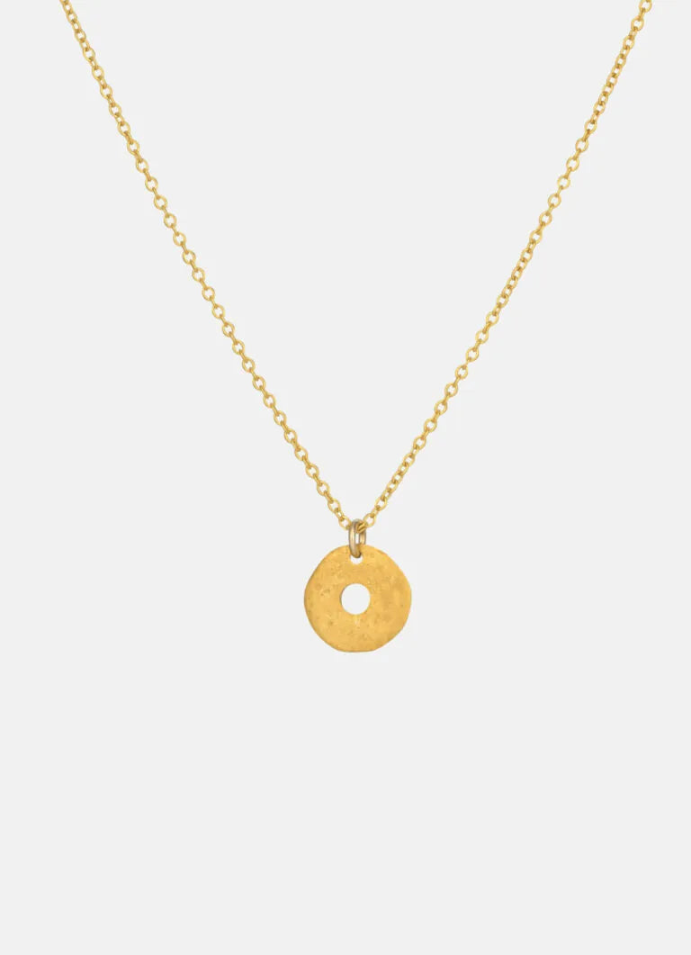 Gold Satin Tolvan Necklace