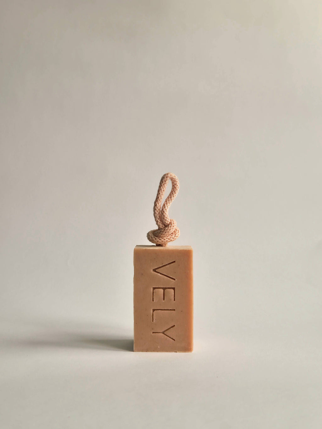 Vely Soapery “Amelie” Natural Handmade Soap On A Rope With Pink Clay