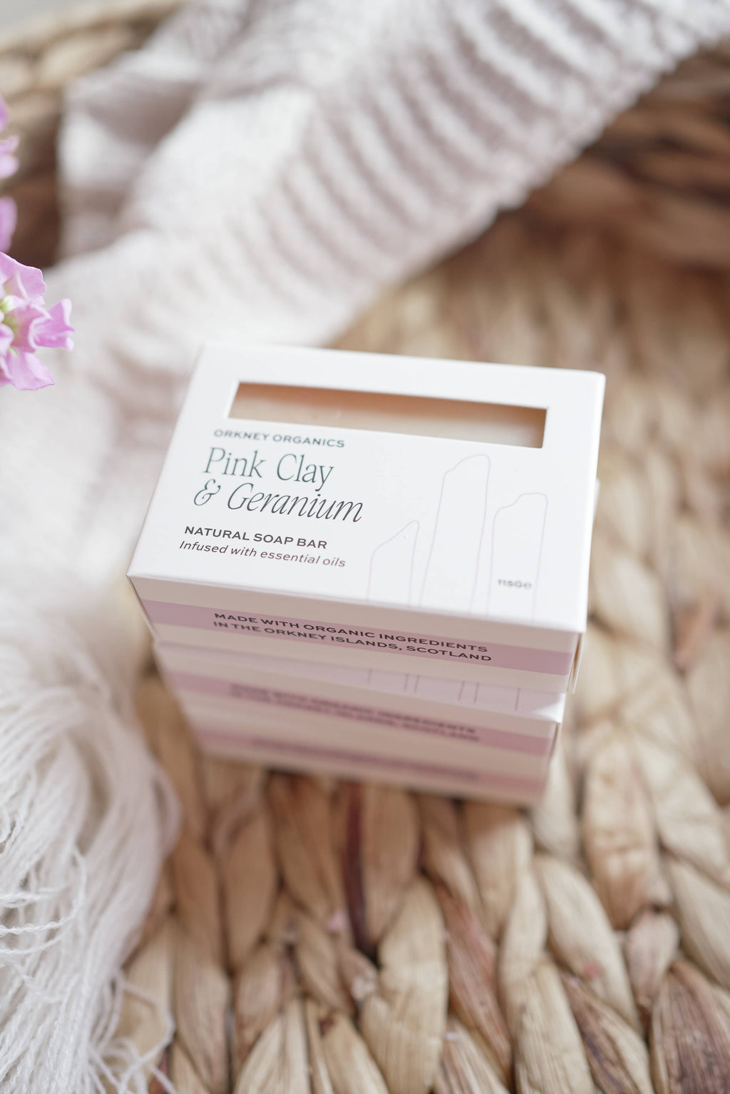 Pink Clay & Geranium Organic Soap Bar | Scottish Made