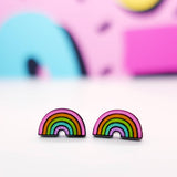 Rainbow Stud Earrings | Silly Loaf