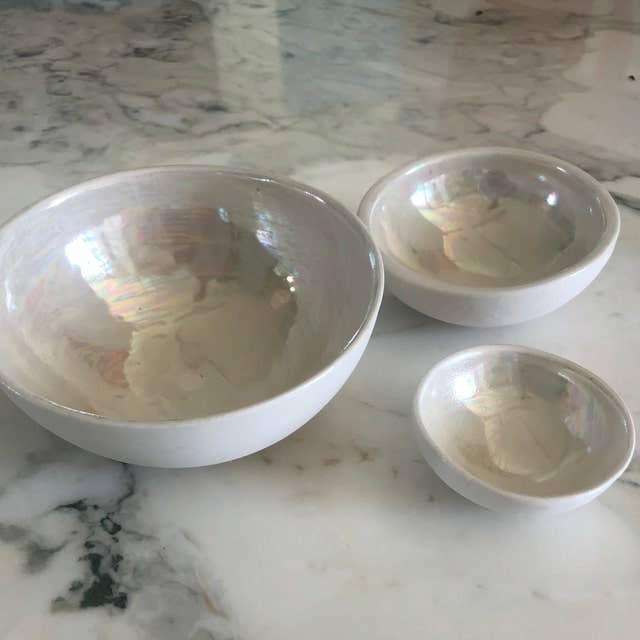 Pearl And White Bowls: Small