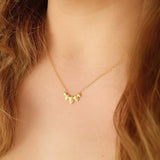 Gold Waterproof Petal Necklace – Dainty Everyday Jewellery