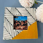 Mustard Herringbone Photo Frame - Wall Hanging