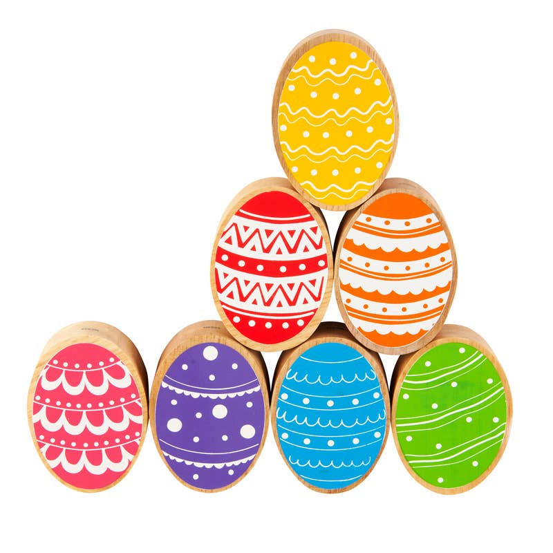 Easter Hunt - Wooden Rainbow Eggs