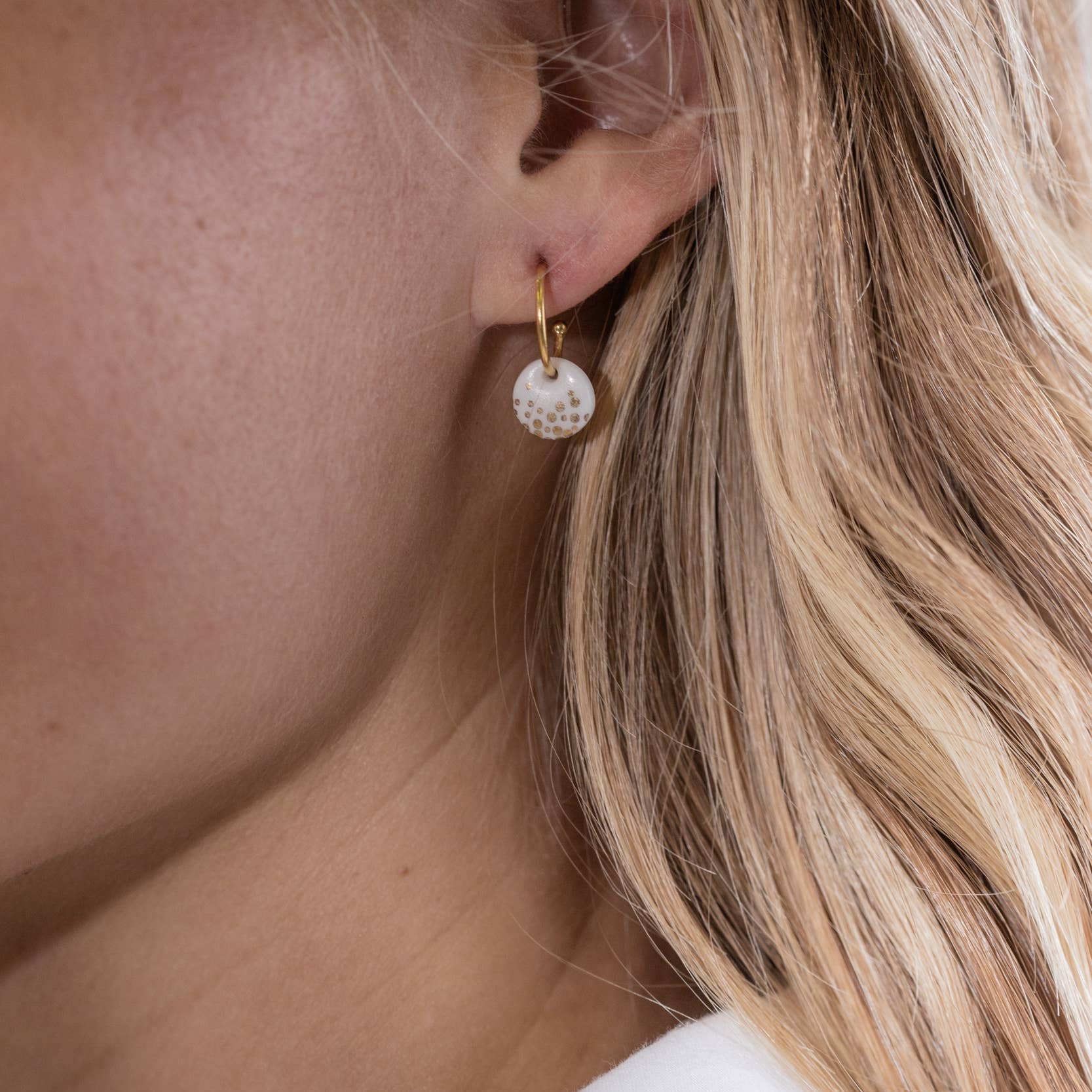 Clay with Gold Kintsiguri Earrings