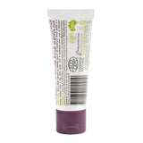 Tube of Jack N Jill Blackcurrant toothpaste with a purple cap on a white background