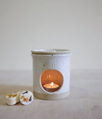 Handmade Wax Melt Burners: Speckled White