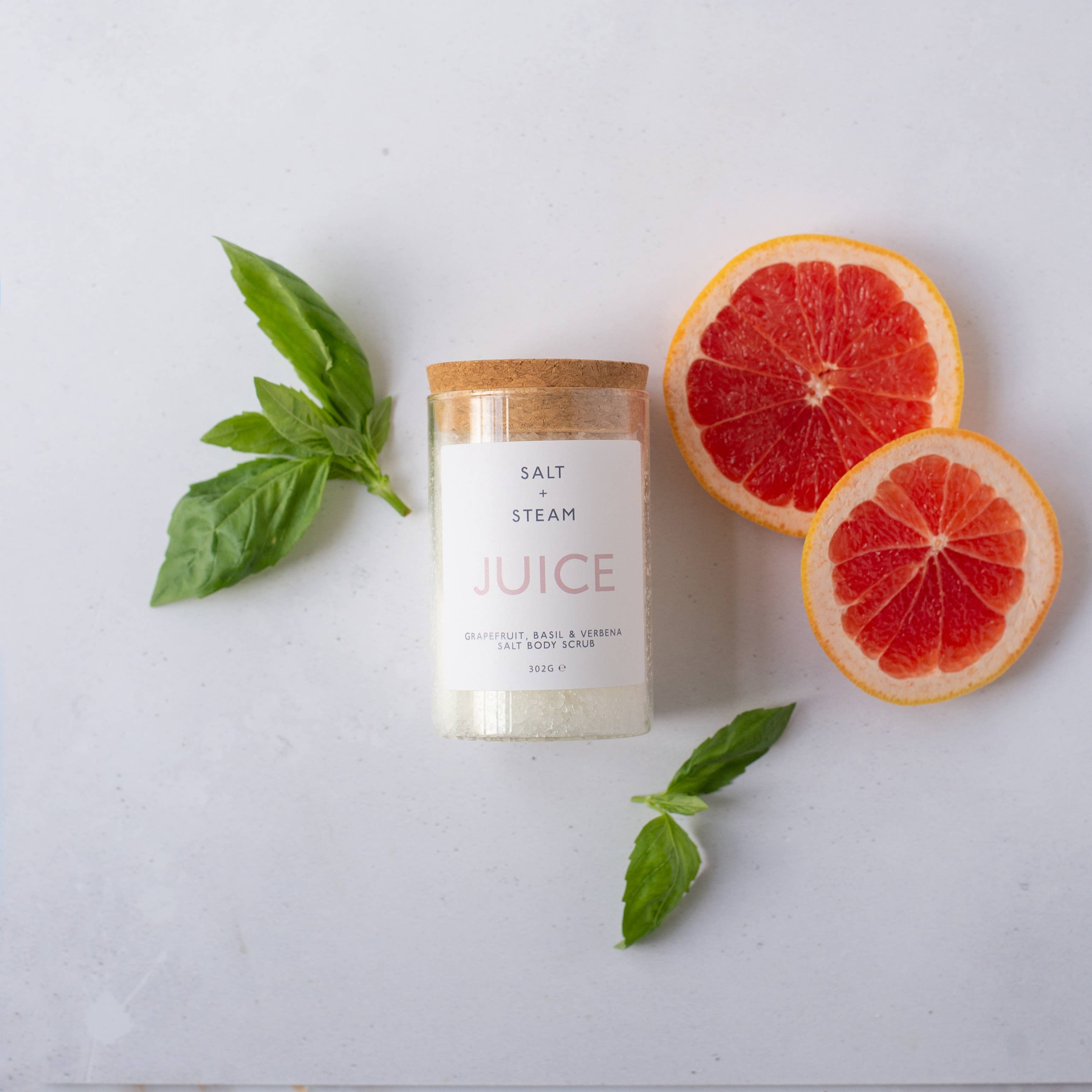 Juice - Grapefruit and Basil Body Scrub, 302g Jar
