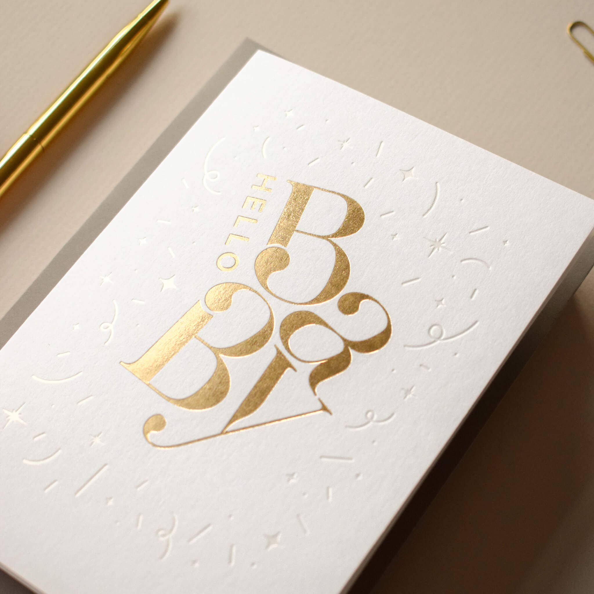 Hello Baby - Luxury Greeting Card