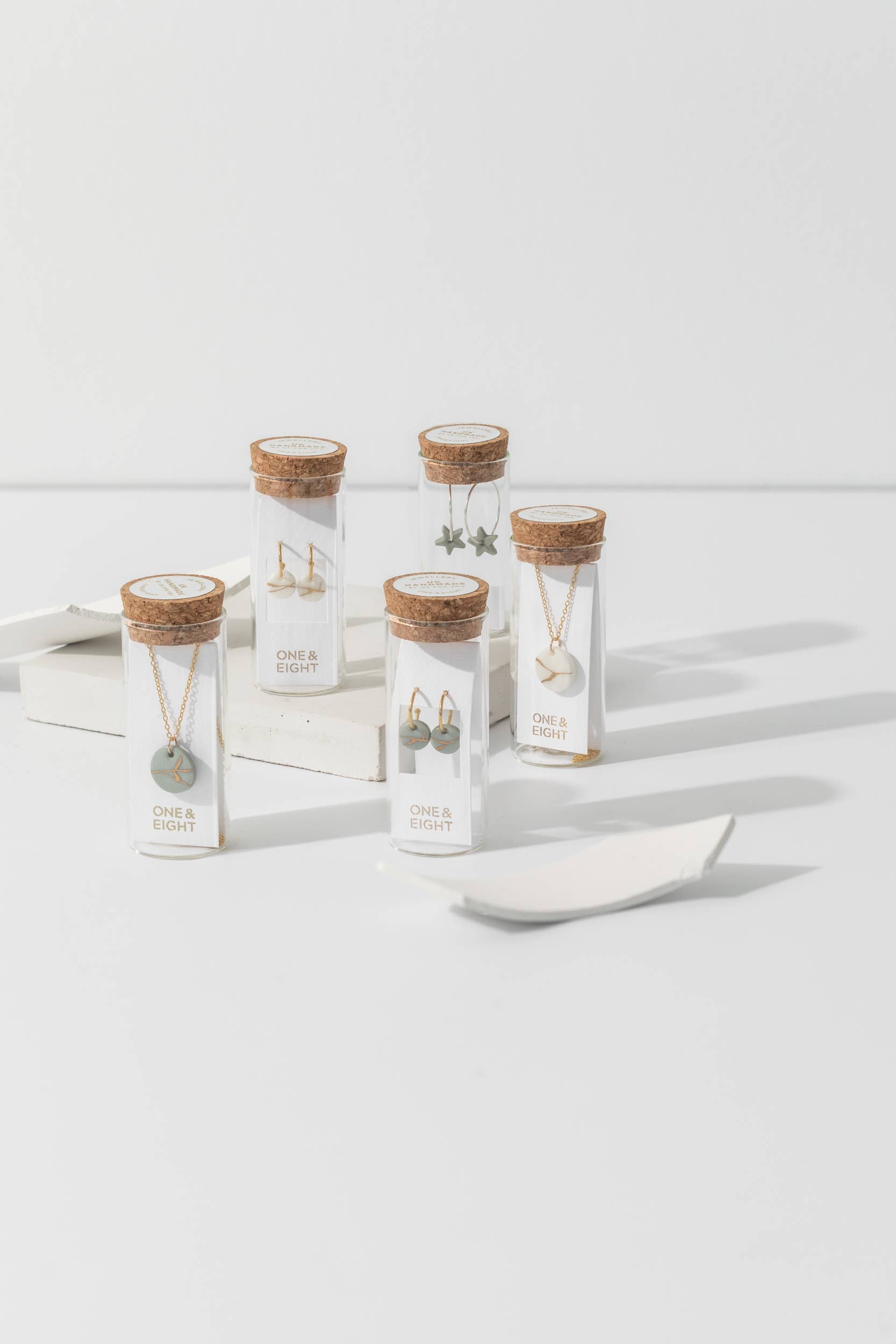 Clay with Gold Kintsiguri Earrings