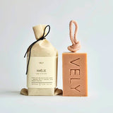Vely Soapery “Amelie” Natural Handmade Soap On A Rope With Pink Clay