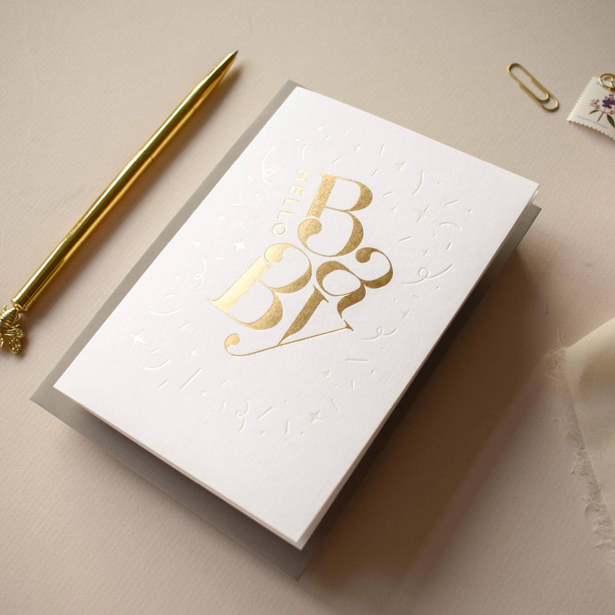 Hello Baby - Luxury Greeting Card