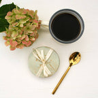 Green and Gold Wild Flower Coasters: Set of 4