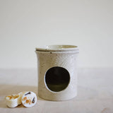 Handmade Wax Melt Burners: Speckled White