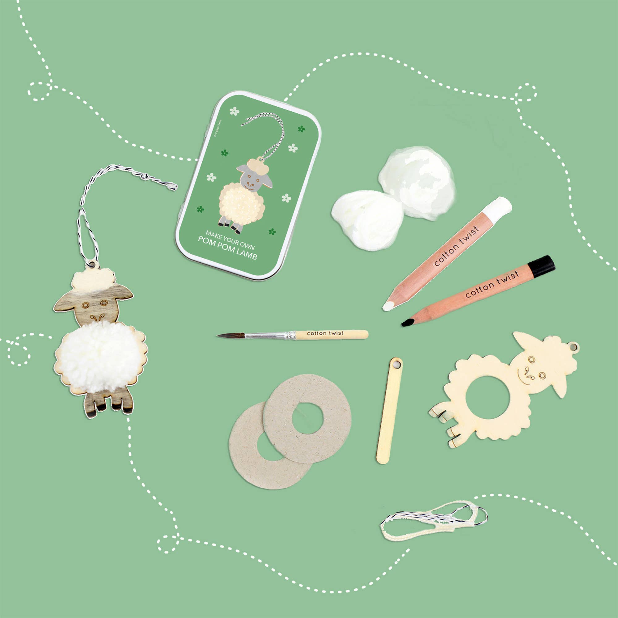 Make Your Own Pom Pom Lamb Gift Kit