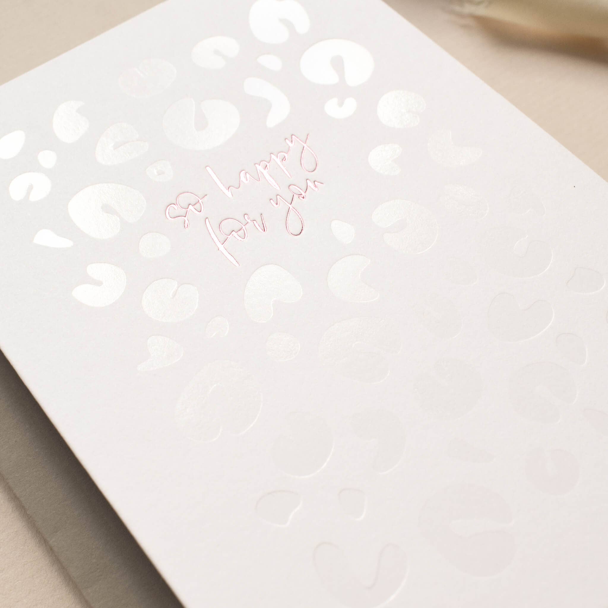 So Happy / Leopard Print - Luxury Greetings Card