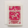 Carousel A6 Laser Cut Birthday Card