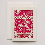 Carousel A6 Laser Cut Birthday Card