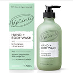 UpCircle hand and body wash bottle and packaging on a white background