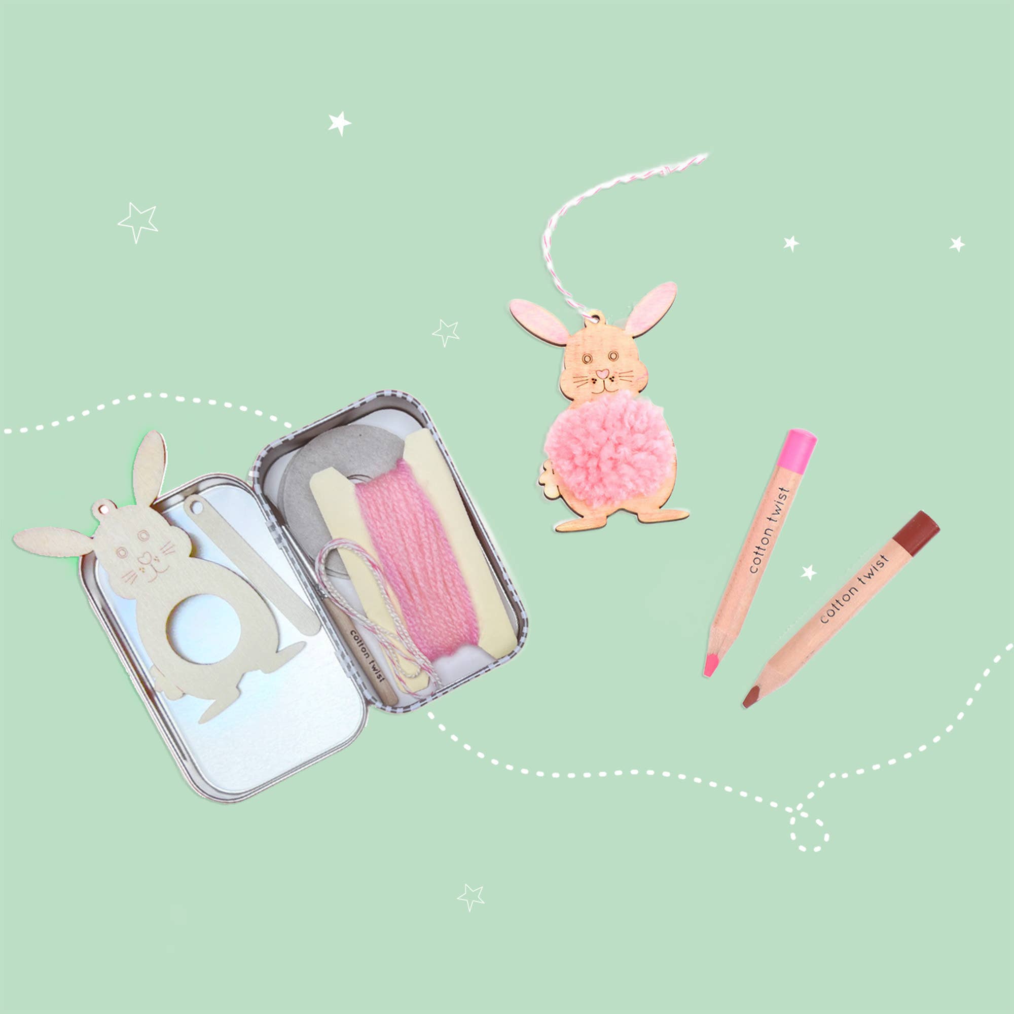 Make Your Own Pom Pom Bunny Gift Kit