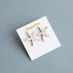 Starfish Pearly White Stud Earrings