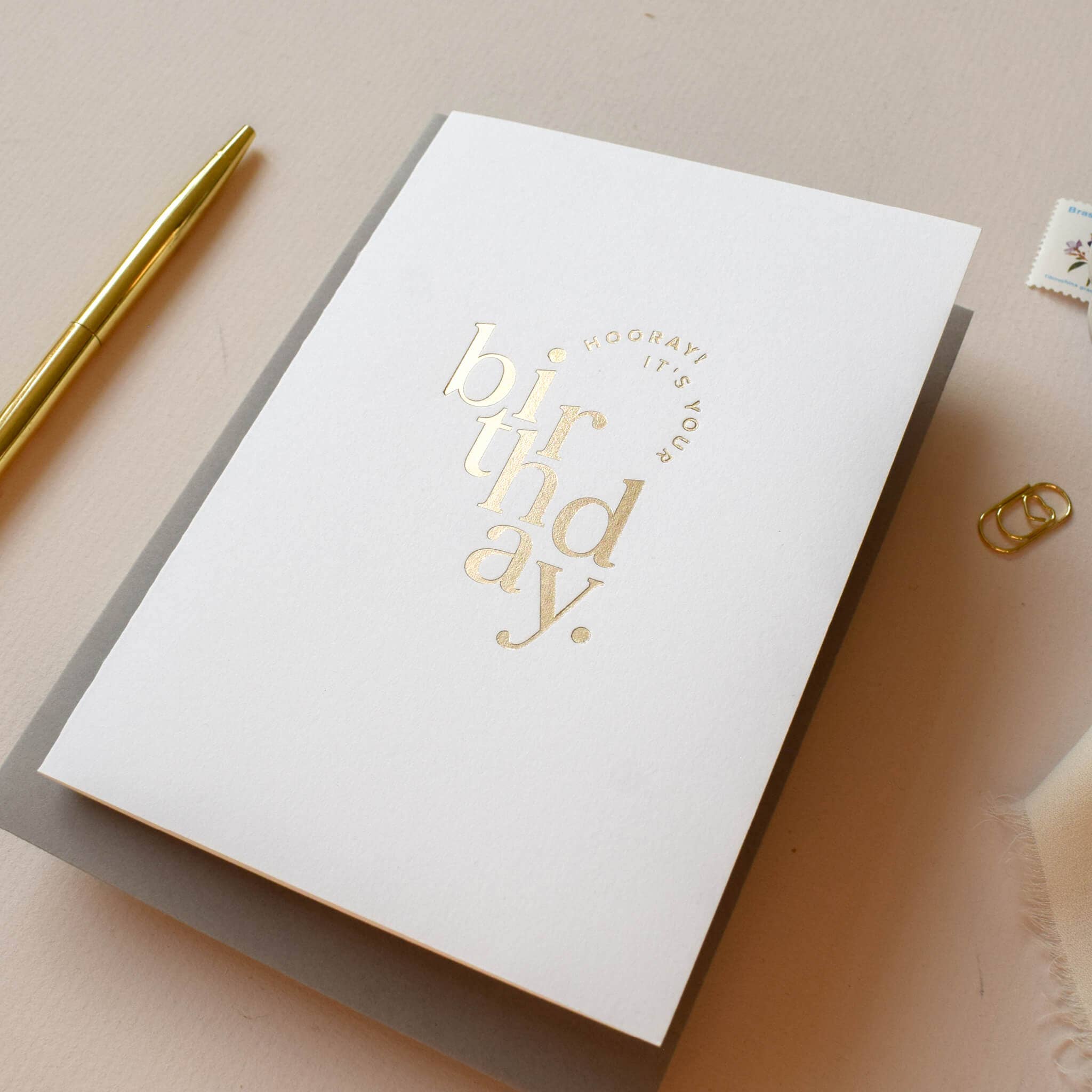 Hooray! Birthday - Luxury Greetings Card