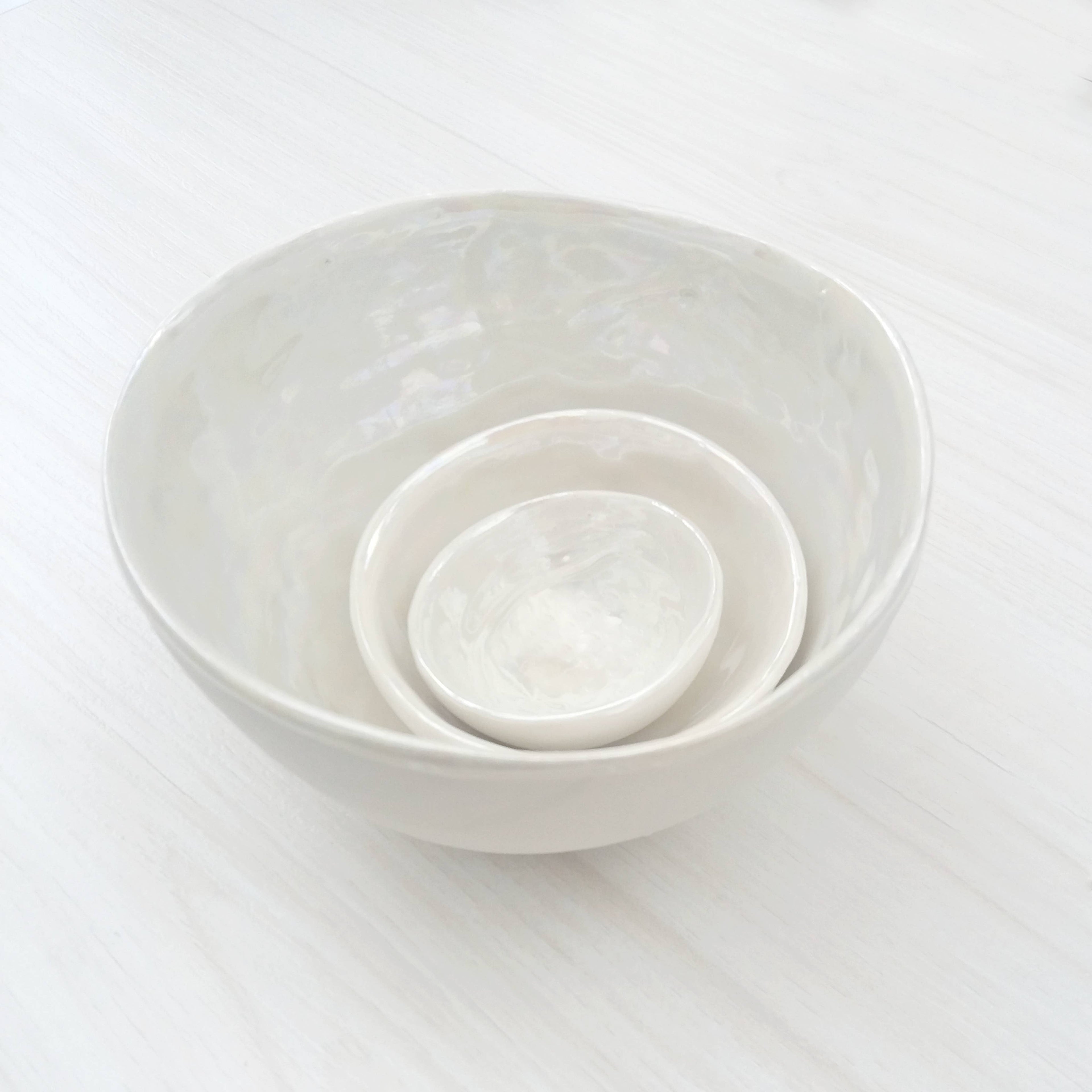 Pearl And White Bowls: Small