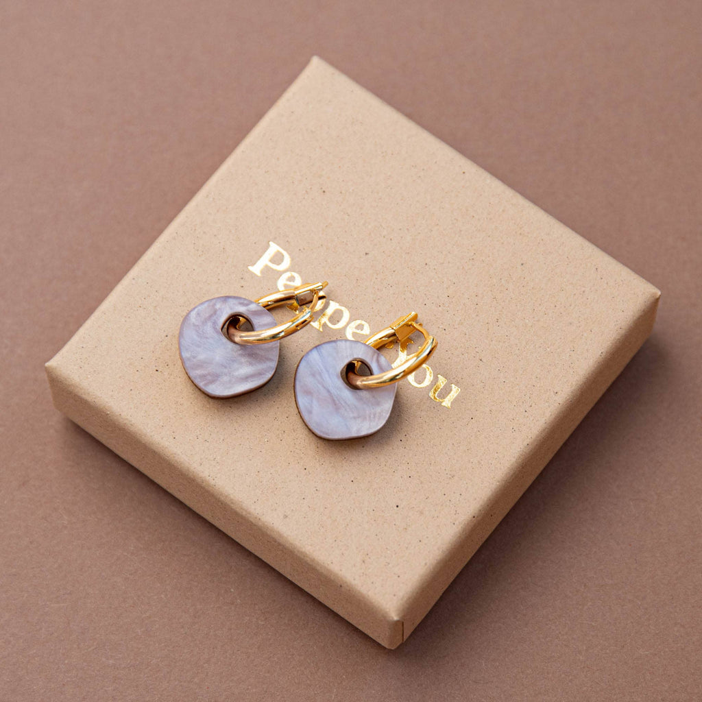 Surround Hoop Earrings : Lilac