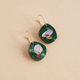 Puddle Hoop Earrings : Teal