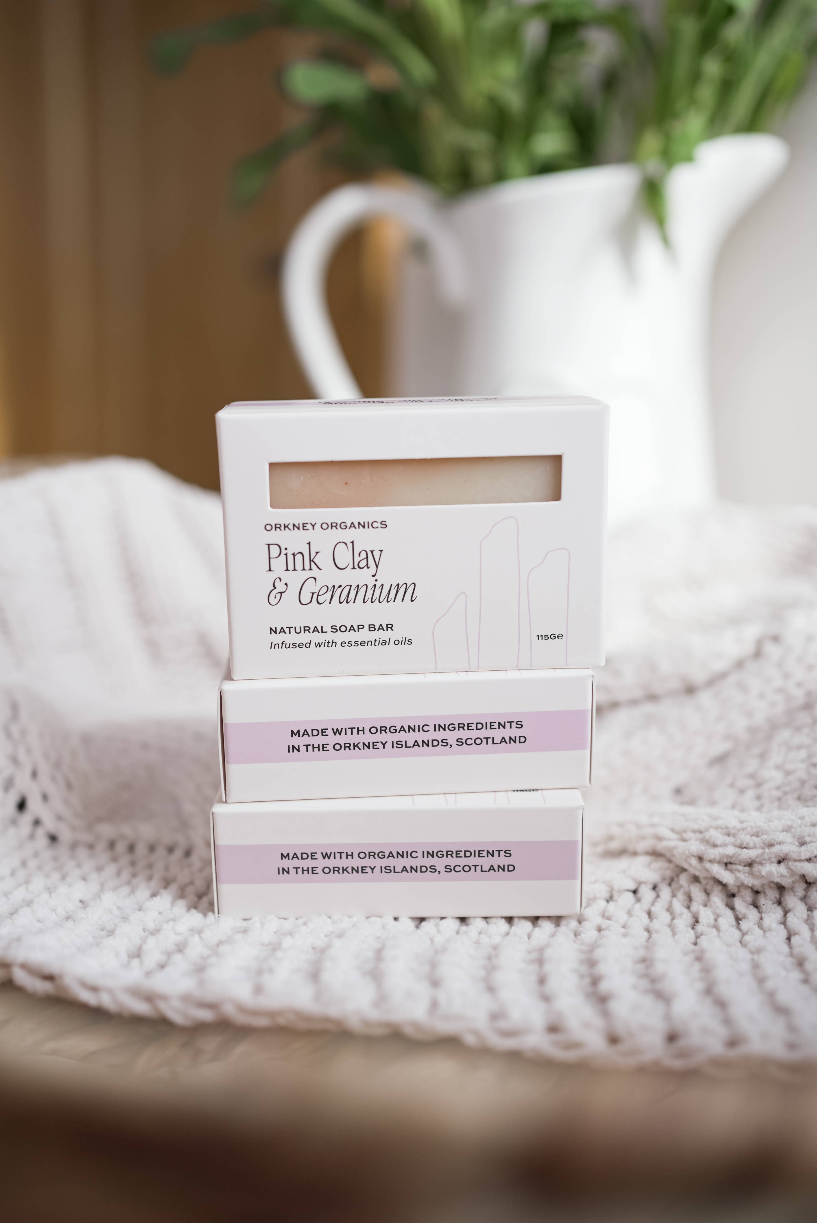 Pink Clay & Geranium Organic Soap Bar | Scottish Made