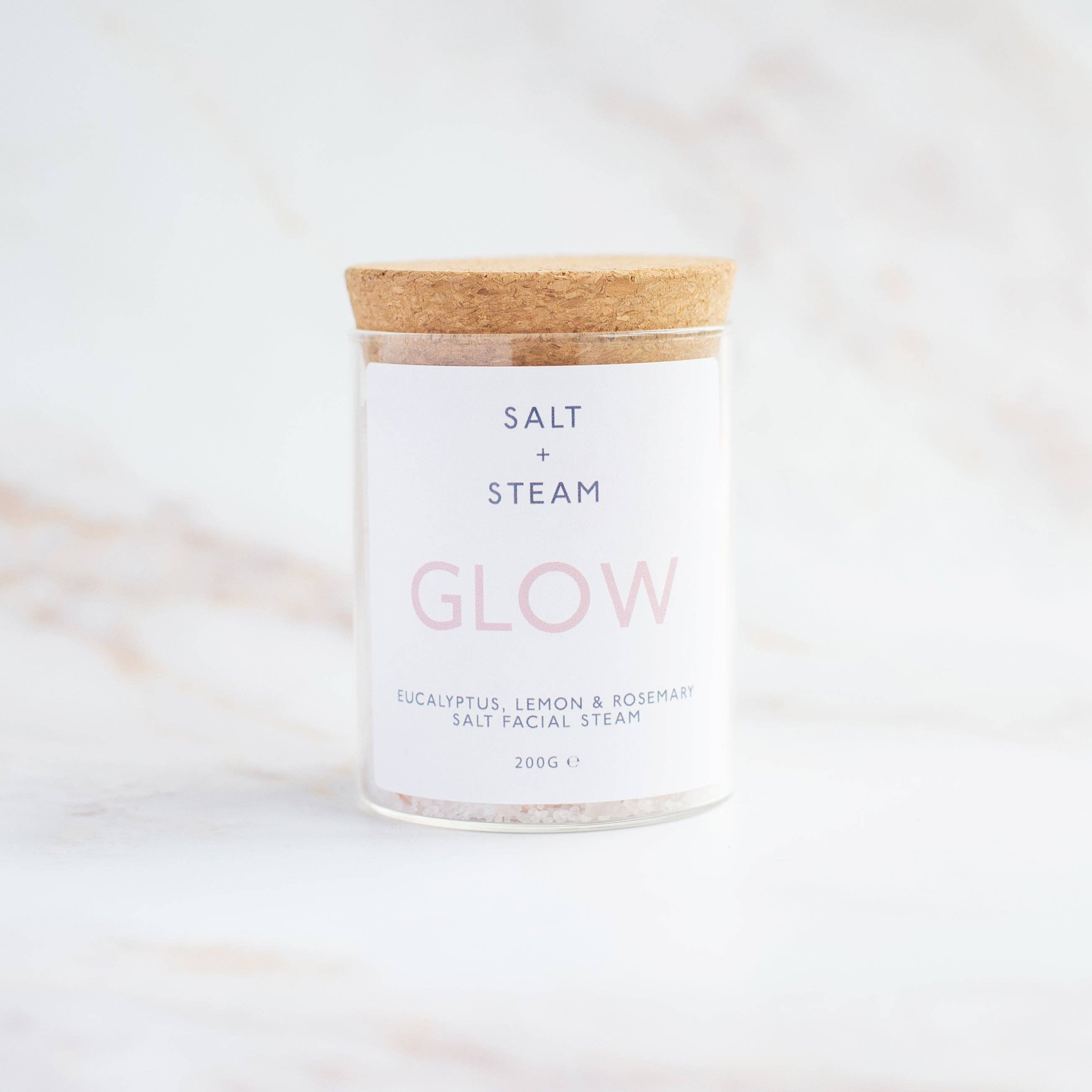 Glow - Eucalyptus, Lemon and Rosemary Facial Steam, 200g Jar