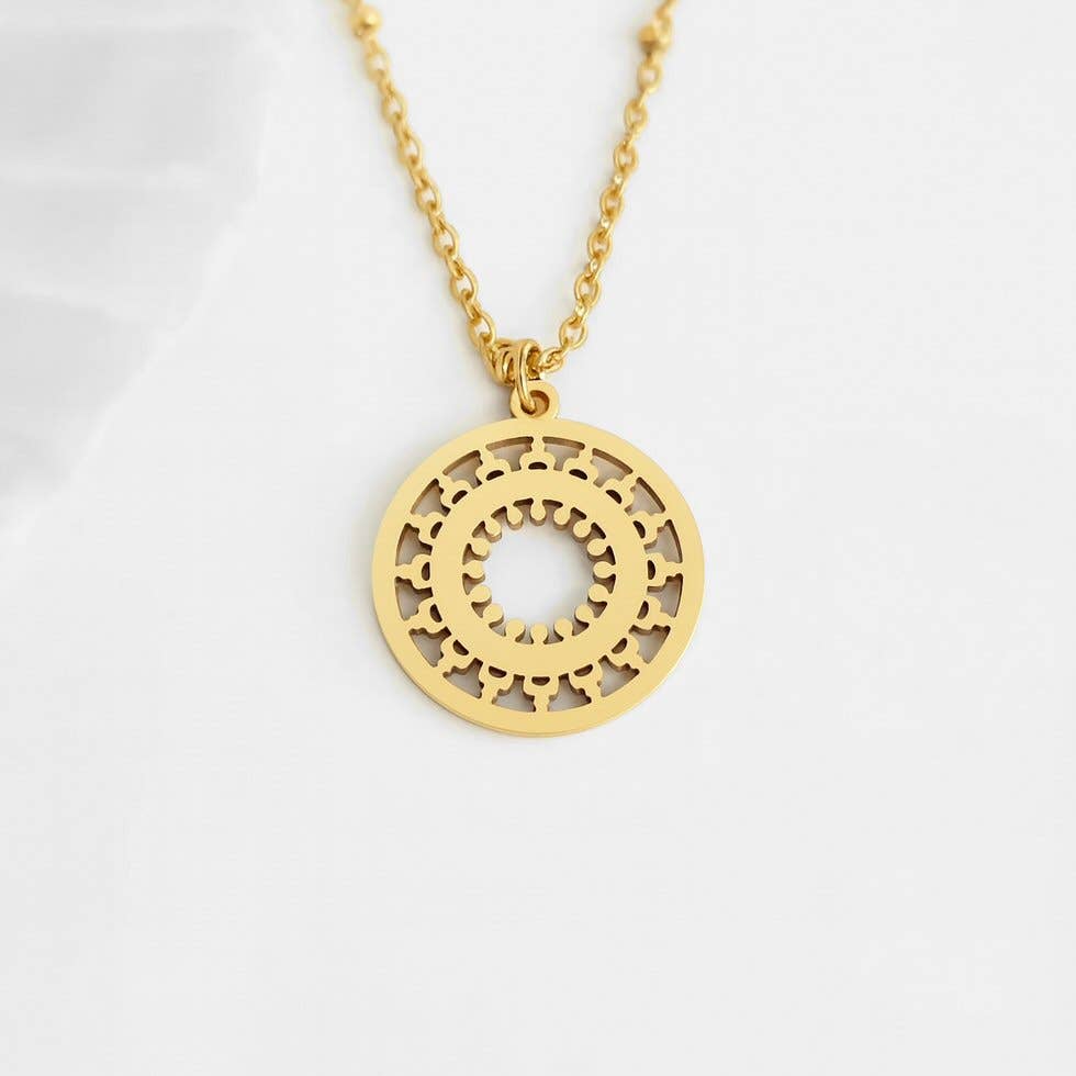 Gold Mandala Necklace