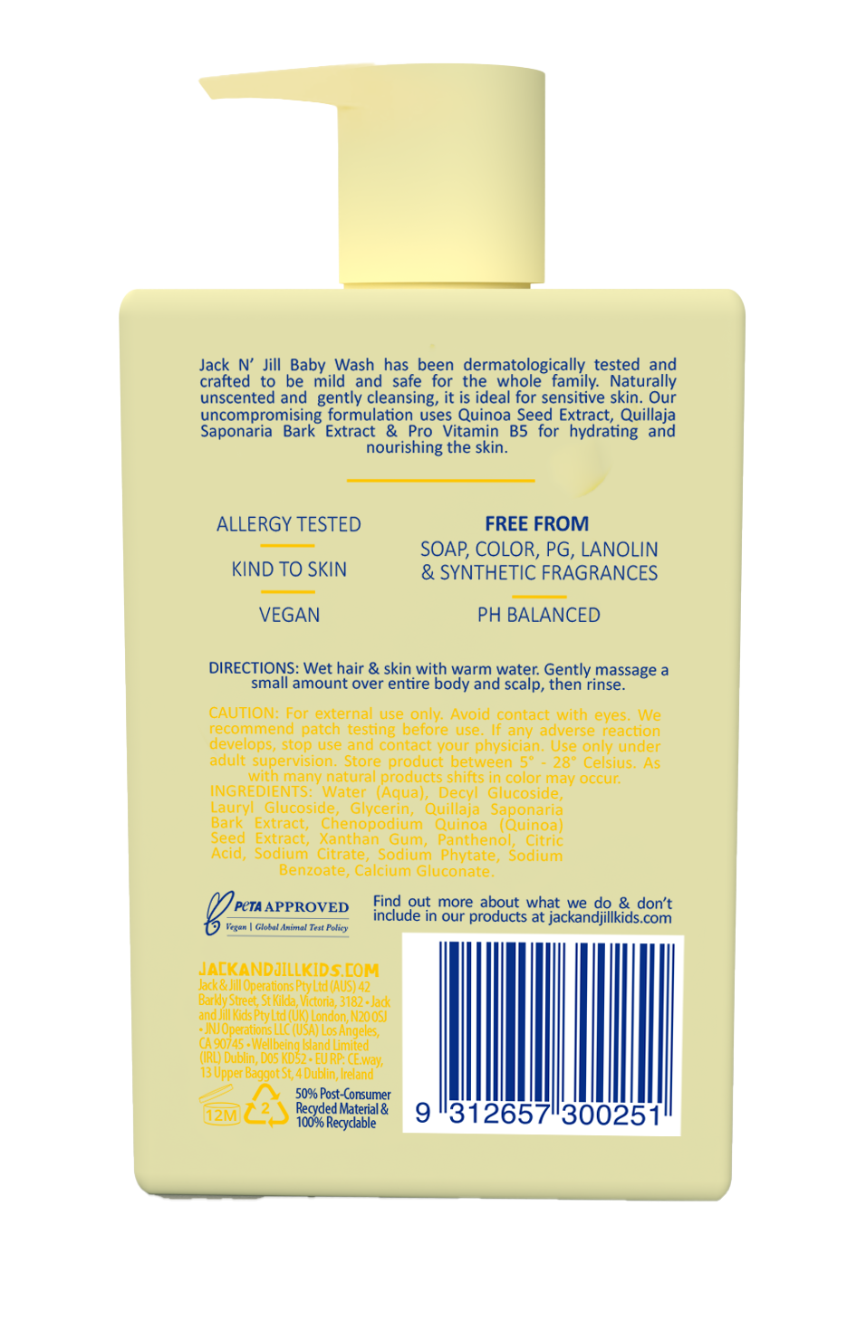 Baby Wash - Natural 300mL