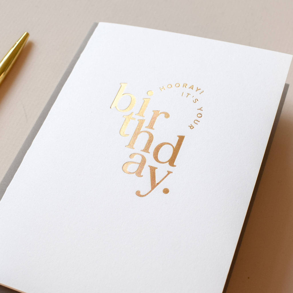 Hooray! Birthday - Luxury Greetings Card