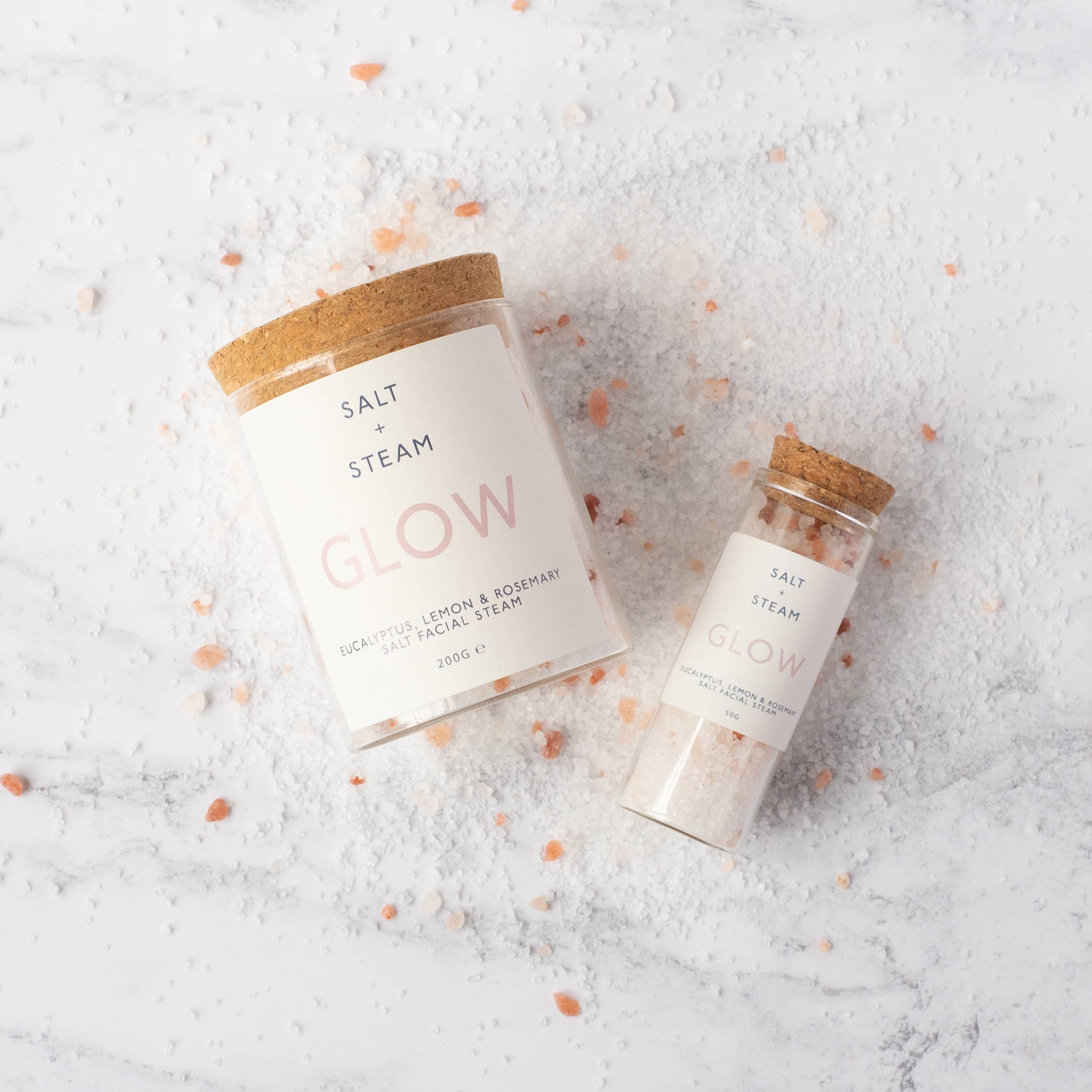 Glow - Eucalyptus, Lemon and Rosemary Facial Steam, 200g Jar