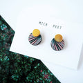 Geometric Palm Leaf Earrings