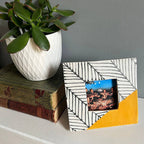 Mustard Herringbone Photo Frame - Wall Hanging
