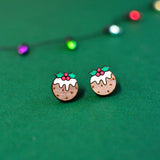 Christmas Pudding Stud Earrings | Silly Loaf
