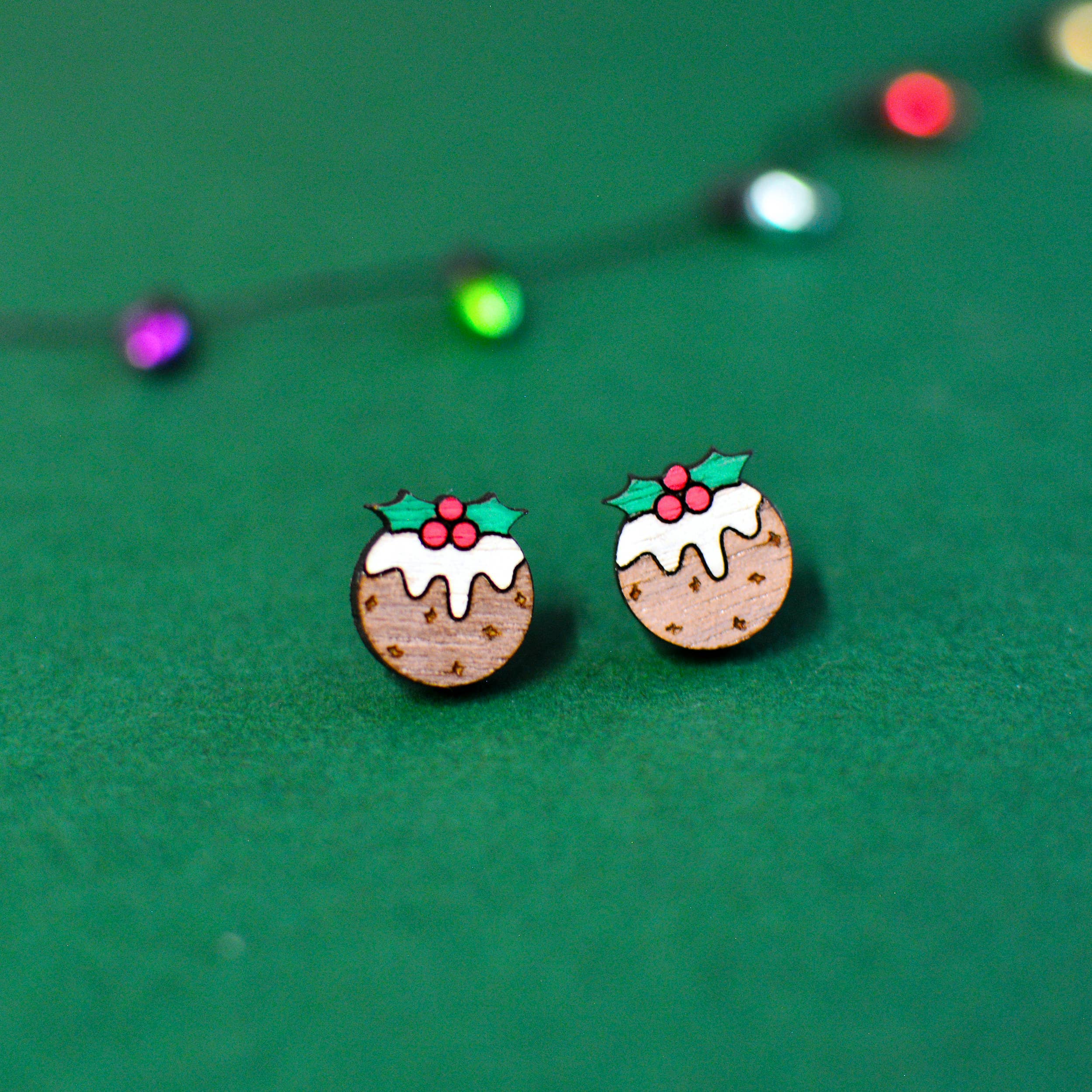 Christmas Pudding Stud Earrings | Silly Loaf